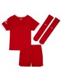 Otroški Nogometna dresi replika Liverpool Domači 2023-24 Kratek rokav (+ hlače)